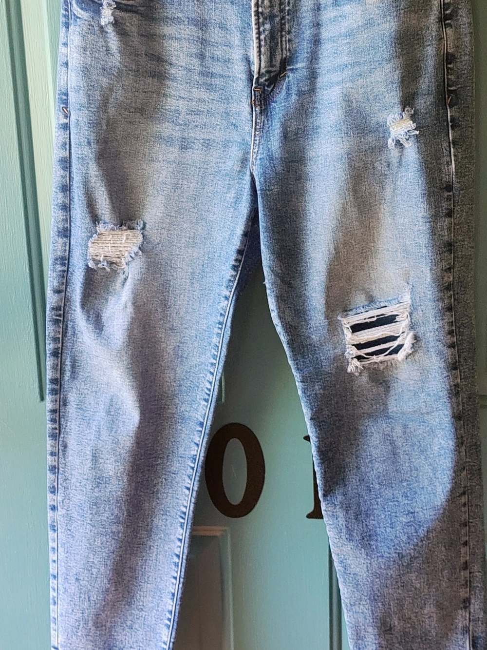A.n.a-High Rise Straight Leg Ankle Distressed Women’s Jeans